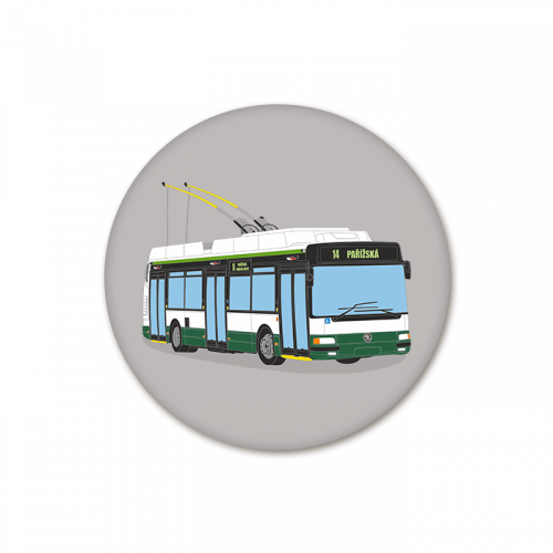 Grafika - trolejbus Škoda 24Tr Plzeň