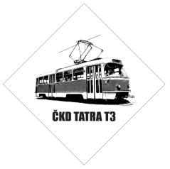 Fensterschild - Straßenbahn ČKD Tatra T3