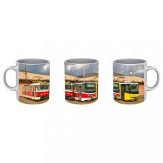 Tasse - modernisierte Straßenbahnen im Betriebshof Hloubětín