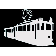 Naklejka Zabytkowy tramwaj - 3D