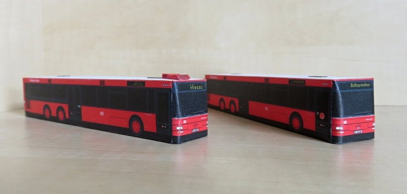 Model kartonowy autobus MAN NÜ 363-15