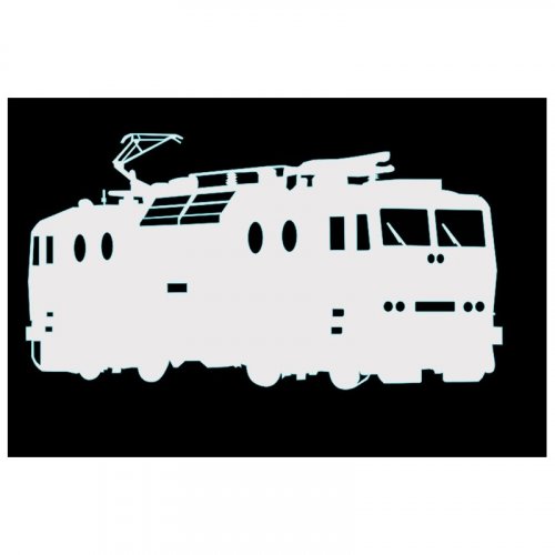Aufkleber Lokomotive 363 - 3D - Farbe: Weiß