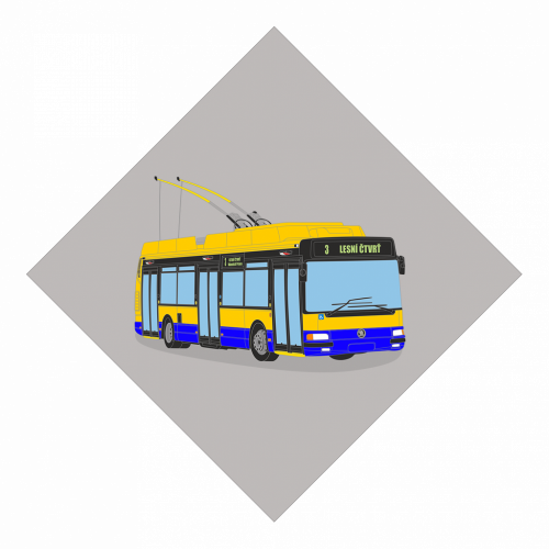 Graphic - trolleybus Škoda 24Tr Zlín