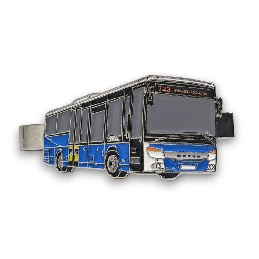 Kravatová spona autobus Setra S415 LE - modrá