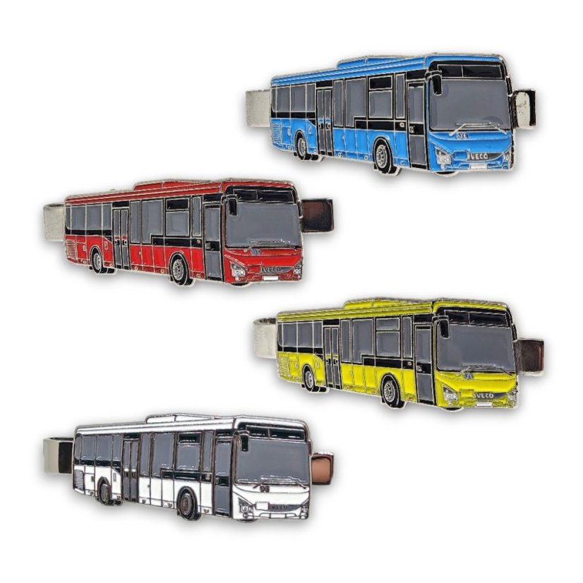 Kravatová spona autobus Iveco Crossway LE 12M - modrý