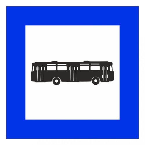 Kissen - Haltestellenschild - Bus