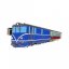 Kravatová spona lokomotiva 705.9 - modrá