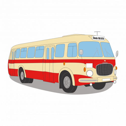 Grafika - autobus Škoda 706 RTO