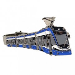 Tie clip tram Pesa Krakowiak - blue