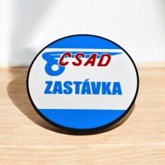 Magnet - Haltestellenschild - ČSAD
