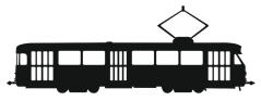 Aufkleber ČKD Tatra T2 - Breite 27 cm