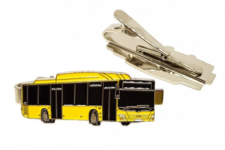 Kravatová spona autobus Man Lion's City - žlutý