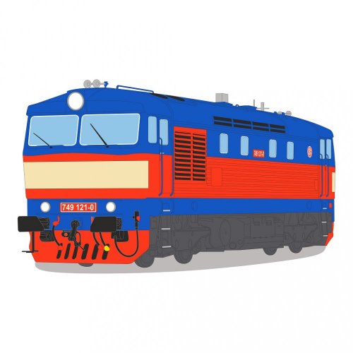 Póló - mozdony 749 "Bardotka"