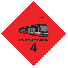 Fensterschild - Betriebshof Pankrác