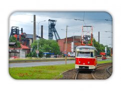 Magnet: Straßenbahn ČKD Tatra T2R Ostrava