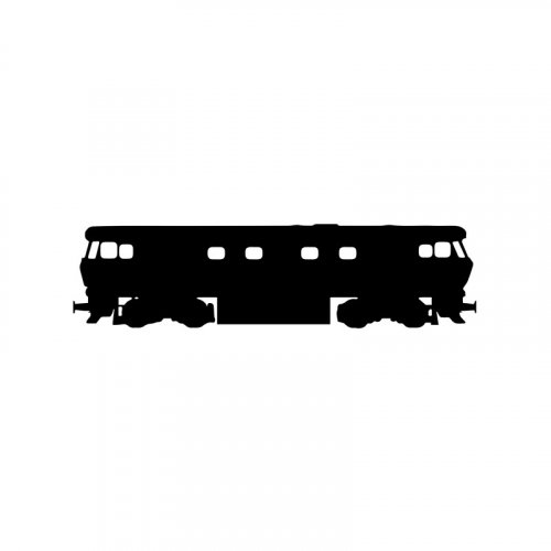 Naklejka lokomotywa 749 - szerokość 27 cm - Kolor: Czarny