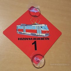 Cedulka - trolejbus Škoda 14Tr
