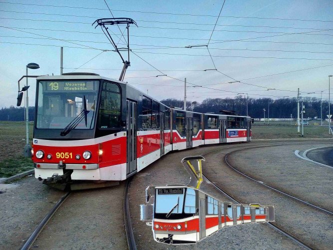 Tie clip tram ČKD Tatra KT8D5.RN2P