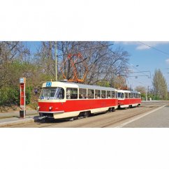 Tasse - Straßenbahn ČKD Tatra T3 auf Linie 23