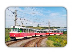 Magnet: drei Straßenbahnen T3 Košice
