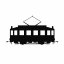 Aufkleber Historische Straßenbahn Barborka - Breite 27 cm - Farbe: Schwarz