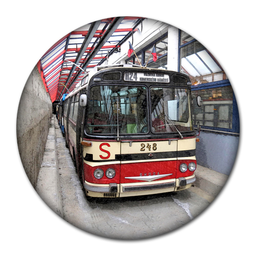 Button 1406: Škoda T11 trolleybus