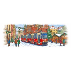 Plecháček - tramvaj Konstal 105Na - vánoční motiv