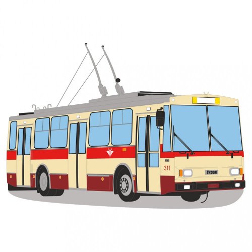 Podložka pod myš - trolejbus Škoda 14Tr
