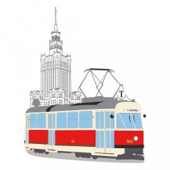 Triko - tramvaj Konstal 13N ve Varšavě