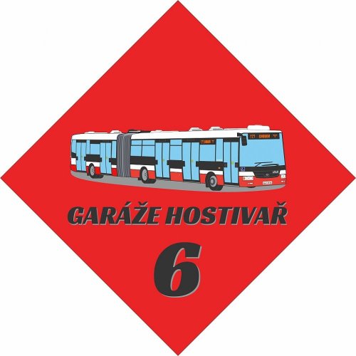 Tapadókorongos tábla - autóbuszgarázs Hostivař