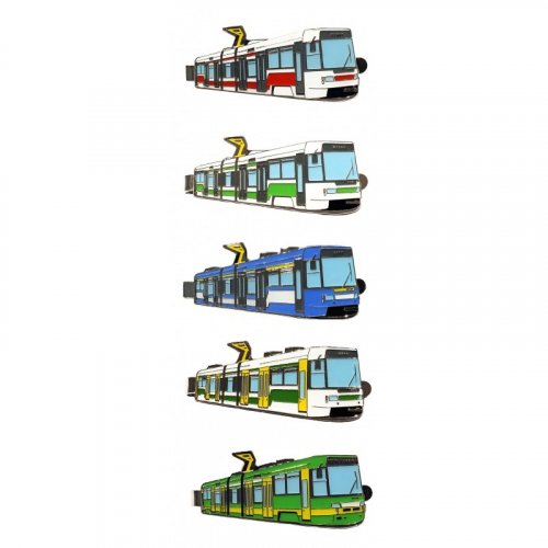 Kravatová spona tramvaj ČKD RT6N1 - zelená