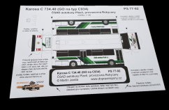 Papírmakettek busz Karosa C734 -> C934