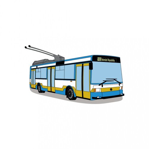 Hrnek - trolejbus Škoda 21Tr Ostrava