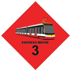 Fensterschild - Betriebshof Motol