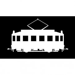 Naklejka Zabytkowy tramwaj Barborka - szerokość 27 cm