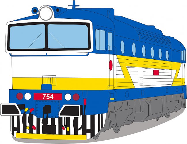 Polštář - lokomotiva 754 "Brejlovec"