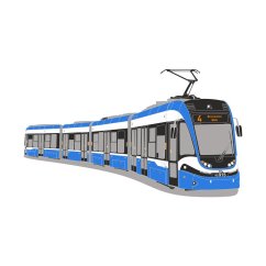 Grafika - Pesa Krakowiak - modrá