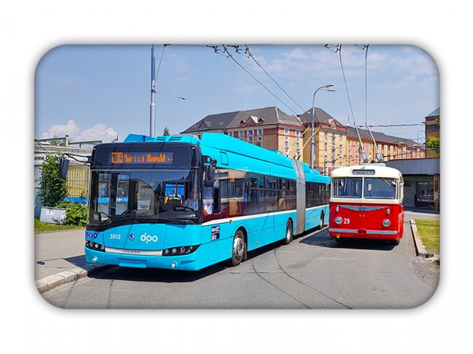 Magnet: trolleybuses Škoda 27Tr and 8Tr Ostrava