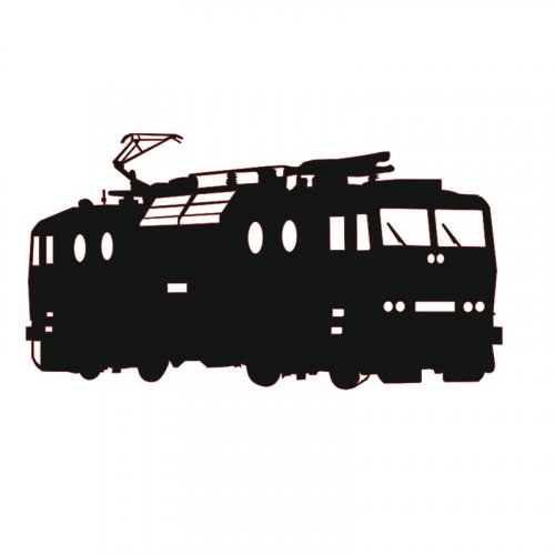 Samolepka lokomotiva 363 - 3D - Barva: Černá