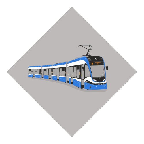 Grafika - Pesa Krakowiak - modrá