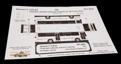 Model kartonowy autobus Karosa C734.23 PMDP