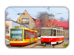 Magnet: trams Astra and T5B6 Most
