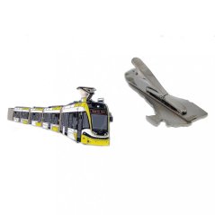 Tie clip tram Pesa Krakowiak - yellow