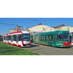 Hrnek - tramvaje EVO2 "Drak" Brno - bílý a zelený