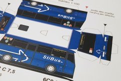 Papírmakettek busz SOR C7,5 lili StiBus
