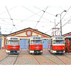 Podložka pod myš - pražské tramvaje ČKD Tatra T2 a T2R