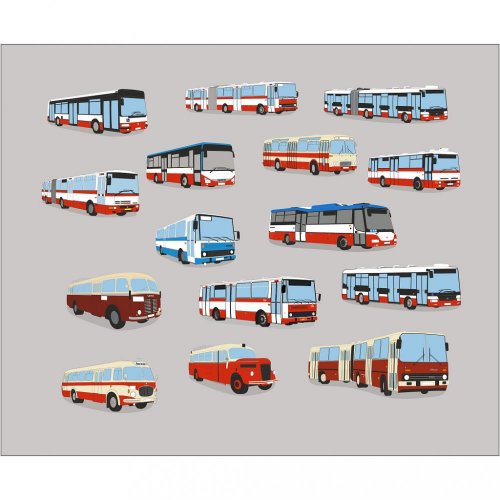 Mauspad - verschiedene Busse