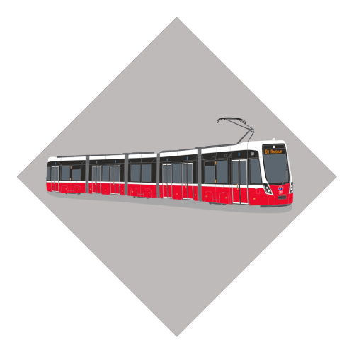 Grafika - Bombardier Flexity Vídeň