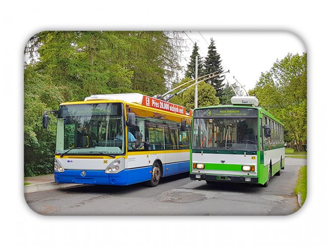 Magnet: trolleybuses Škoda 24Tr and 14Tr Mariánské Lázně