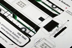 Vystřihovánka autobus SOR C 10,5 Autobusy Karlovy Vary, Sokolov